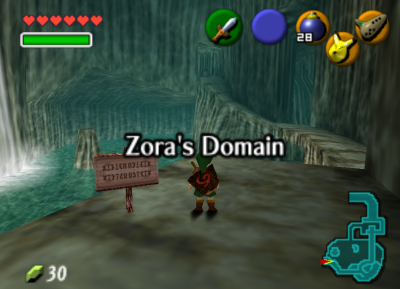 Ocarina of Time walkthrough - Zora's River, Zora's Domain and